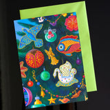'Christmas decorations' card