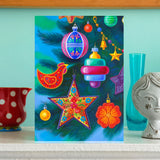 'Christmas decorations with star' card
