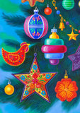 'Christmas decorations with star' card