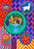 'Fruit and little lamb' card