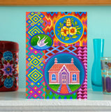'Little house and swan' card