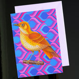 'Song thrush' card