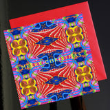 'Angels with red wings' card