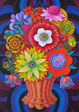 'Blooms in a basket' card