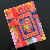 'Blooms in a basket' tea towel