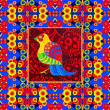 'Blue-tailed folk bird' card
