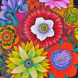 'Bright blooms with poppy' card