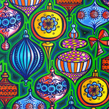 'Christmas baubles' card