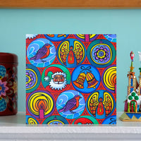 Christmas Card Pack 'Christmas in circles' X 6