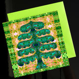 Christmas Card Pack 'Christmas tree in green' X 6