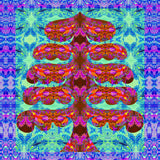 Christmas Card Pack 'Christmas tree in orange' X 6