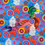 'Duck with flowers' card