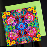 'Exotic flower pattern' card