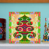 Christmas Card Pack 'Tree in green' X 6