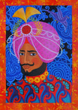 'Maharaja with pink turban' card