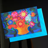 'More blooms in a basket' card