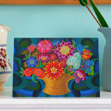 'More blooms in a basket' card