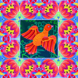 'Orange folk bird' card