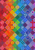 'Painted patchwork' card
