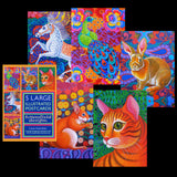 'More Animals' 5 Large Illustrated Postcards set