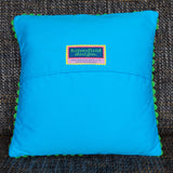 'Swooping folk bird' velvet cushion (small)