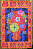 'Blooms in a basket' tea towel