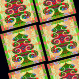 Christmas Card Pack 'Tree in green' X 6