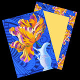 'Flowers' 5 Large Illustrated Postcards set