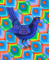 'Blackbird' oil painting