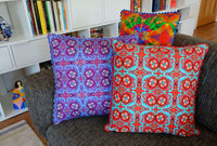 'Marigolds' cushion (large/purple)