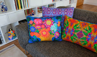 'More blooms in a basket' cushion