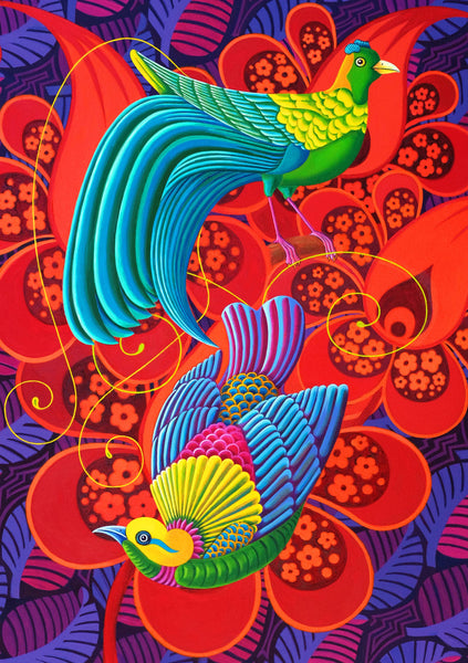'Birds of paradise' card