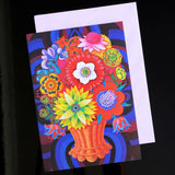 'Blooms in a basket' card