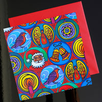 Christmas Card Pack 'Christmas in circles' X 10