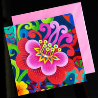 'Exotic flower' card