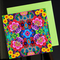 'Exotic flower pattern' card