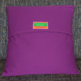 'Exotic flower' velvet cushion (purple)