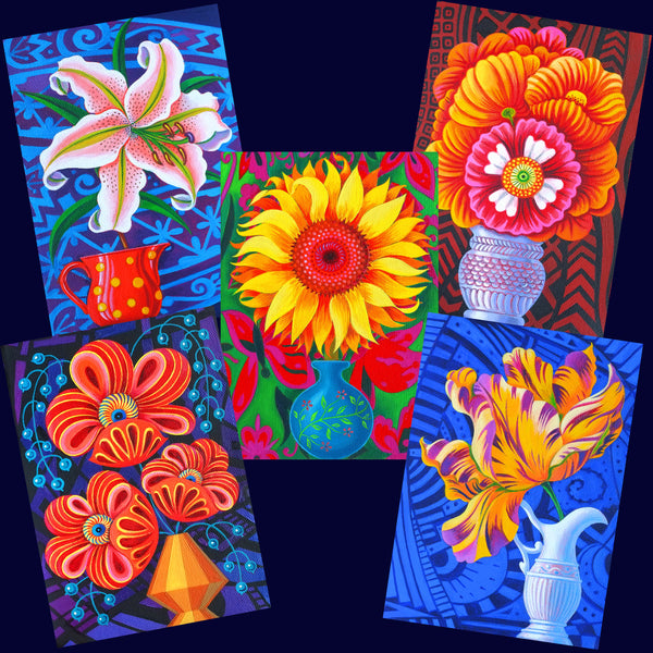 'Flowers' 5 card pack