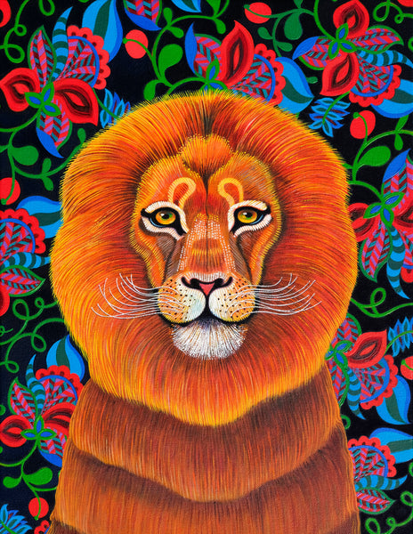 'Lion' oil painting