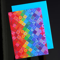 'Painted patchwork' card