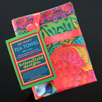 'Red parrot' tea towel