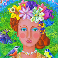 'Spring girl' card