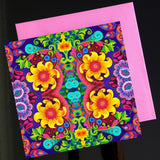 'Sunflower pattern' card