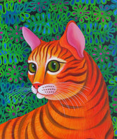'Tiger cat' oil painting